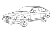 Alfetta, Giulietta, GTV6, 75